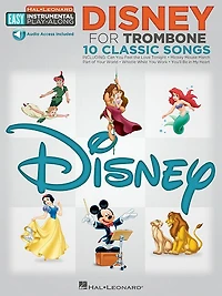 Disney - 10 Classic Songs: Trombone Easy Instrumental Play-along Book With Online Audio Tracks