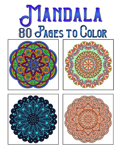 Mandala 80 Pages To Color: mandala coloring book for all: 80 mindful patterns and mandalas coloring book: Stress relieving and relaxing Coloring Pages