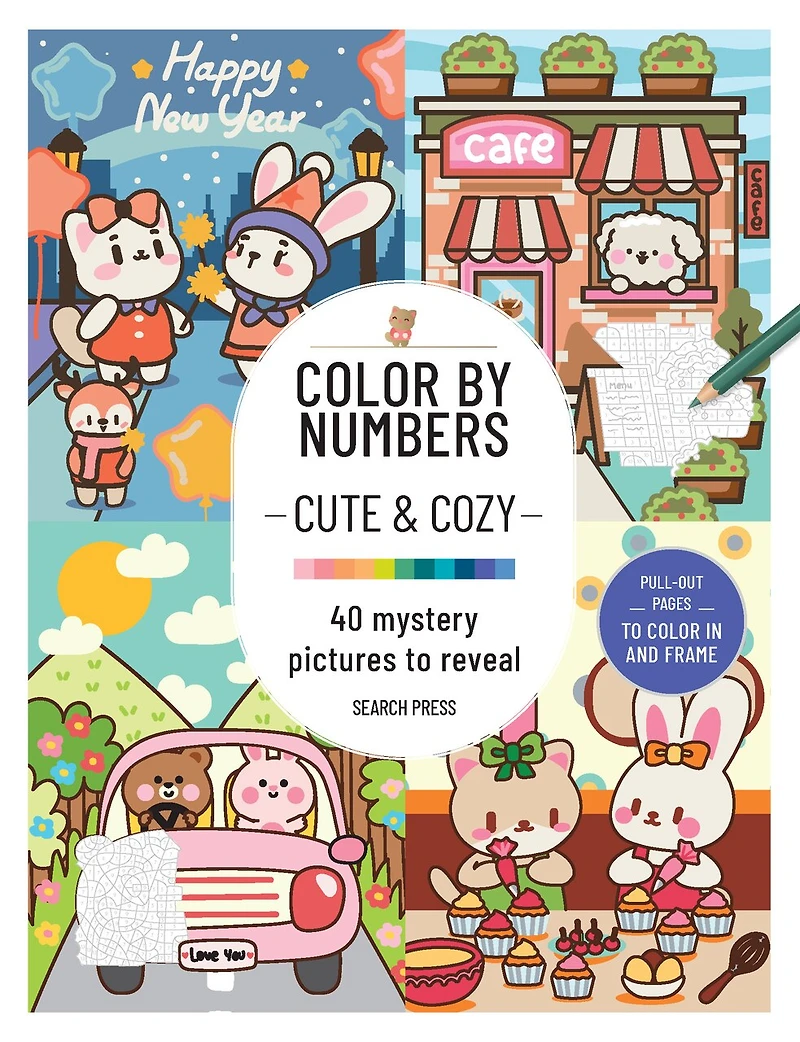 Color by Numbers Cute and Cozy: 40 mystery pictures to reveal