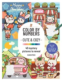 Color by Numbers Cute and Cozy: 40 mystery pictures to reveal