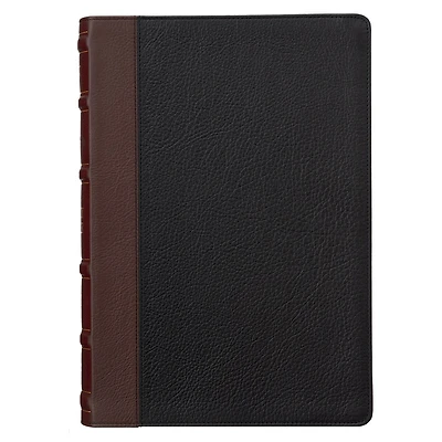 KJV Study Bible LP Full-grain Leather, Black/Burgundy