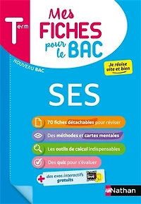 SES (Sciences Economiques et Sociales) Terminale - Mes fiches pour le BAC Tle - BAC 2026 - EPUB