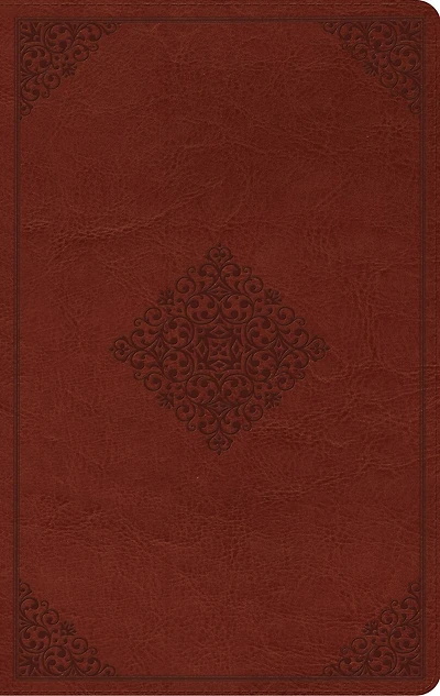 Esv Large Print Value Thinline Bible (trutone, Tan, Ornament Design)