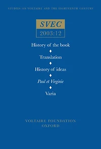 History of the book; Translation; History of ideas; Paul et Virginie; Varia