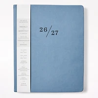 Large PU Cognac Planner, 17 Month