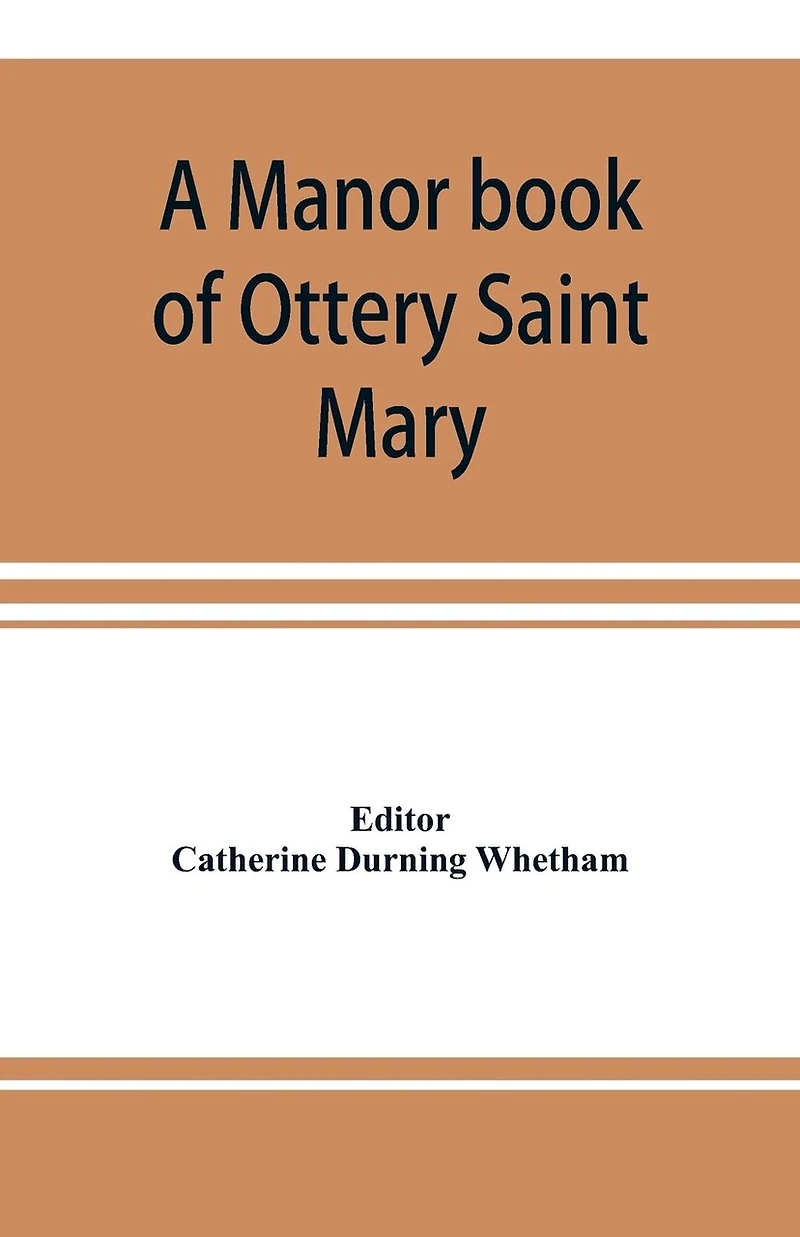 A Manor Book Of Ottery Saint Mary