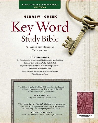 The Hebrew-Greek Key Word Study Bible: NASB-77 Edition, Burgundy Bonded Leather Thumb-Indexed