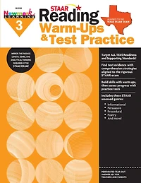 Staar: Reading Warm Ups and Test Practice G3 Workbook