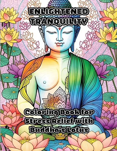 Enlightened Tranquility: Coloring Book for Stress Relief with Buddha's Lotus