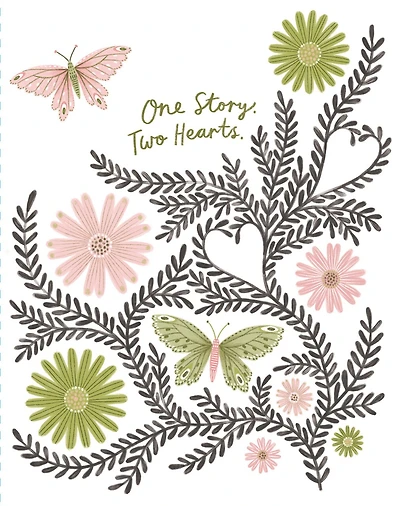 Love Muchly Greeting Cards: Wedding - One story. Two hearts. (Pack of 6)