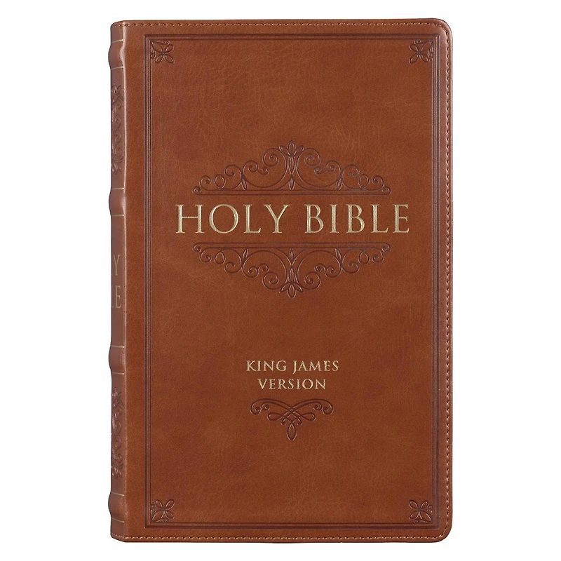 KJV Bible Giant Print Standard-size Faux Leather, Saddle Tan