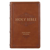 KJV Bible Giant Print Standard-size Faux Leather, Saddle Tan