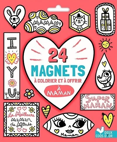 24 MAGNETS A COLORIER ET
