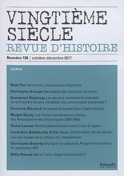 Vingtième siècle 136, octobre-décembre 2017