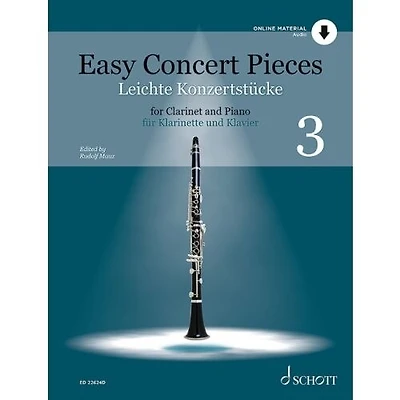 Easy Concert Pieces - Volume 3 for Clarinet and Piano - 14 Pieces From 4 Centuries