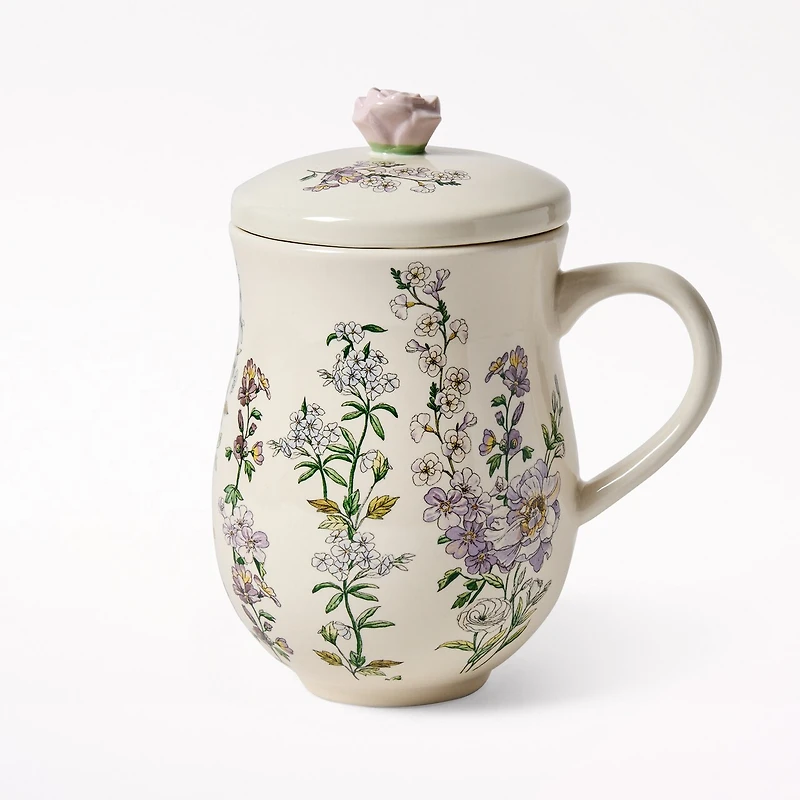 Floral Tea Mug with Infuser