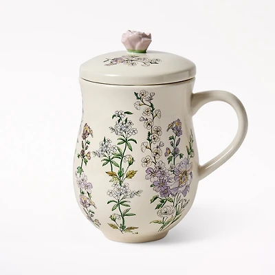 Floral Tea Mug with Infuser