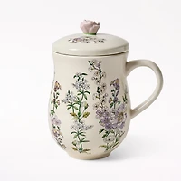 Floral Tea Mug with Infuser