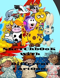 sketchbook with different cartoon: 8.5x11 inch 50 pages Drwing book Contains various graphics and extra white page for creativity in drawing different shapes
