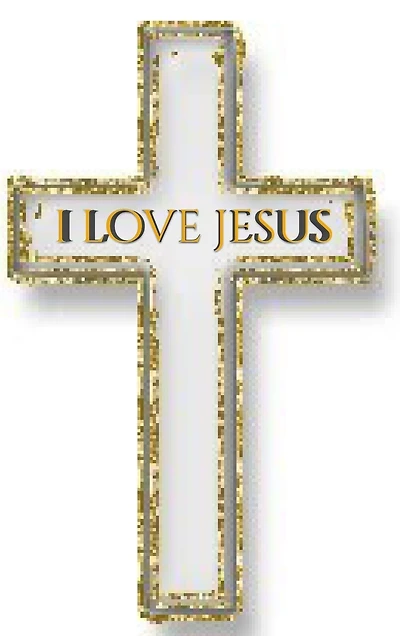 I love jesus gold glitter cross blank journal: journal
