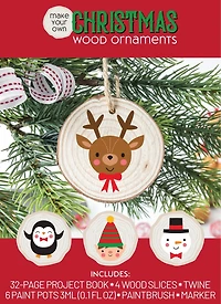 Make Your Own Christmas Wood Ornaments: Includes: 32-page Project Book, 4 Wood Slices, Twine, 6 Paint Pots 3ml (0.1fl oz), Paintbrush, Marker