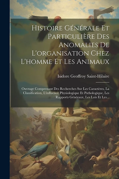 Histoire Générale Et Particulière Des Anomalies De L'organisation Chez L'homme Et Les Animaux: Ouvrage Comprenant Des Recherches Sur Les Caractères, La Classification, L'influence Physiologique Et Pathologique, Les Rapports Généraux, Les Lois Et Les...
