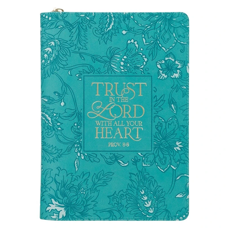 Journal Classic Zip Teal Trust in the Lord Prov. 3:5