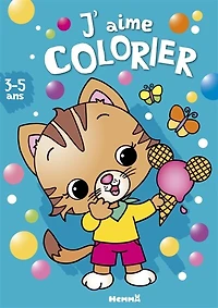 J'aime colorier (3-5 ans) (Chat et glace)