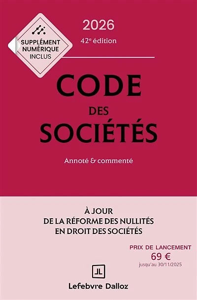Code des sociétés 2026: annoté & commenté