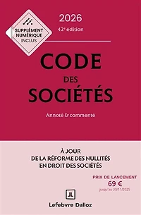Code des sociétés 2026: annoté & commenté