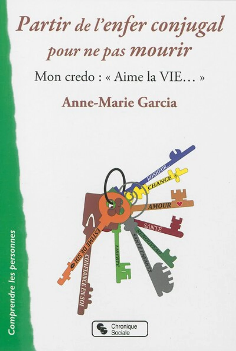 Partir de l'enfer conjugal pour ne pas mourir: mon credo, aime la vie...