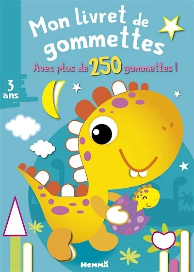 Dinosaure jaune : mon livret de gommettes : avec plus de 250 gommettes !: mon livret de gommettes