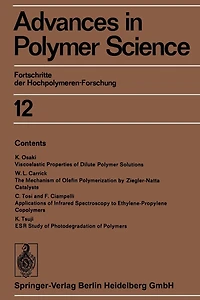 Advances Polymer Science: Fortschritte der Hochpolymeren-Forschung