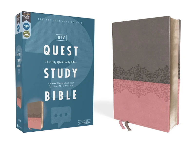 NIV, Quest Study Bible, Hardcover, Blue, Comfort Print: The Only Q and A Bible