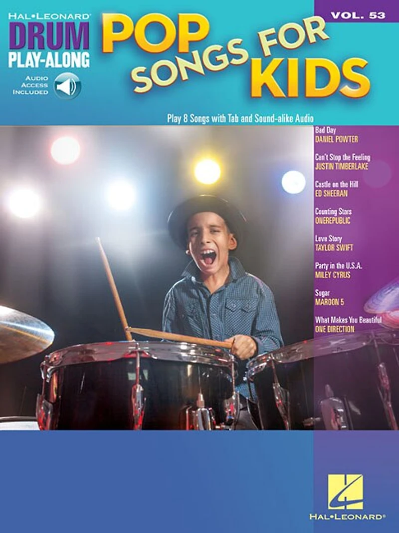 Pop Songs For Kids: Drum Play-along Volume 53