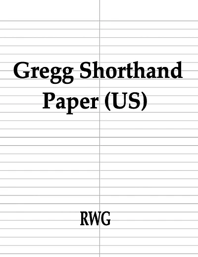 Gregg Shorthand Paper (US): 150 Pages 8.5" X 11"