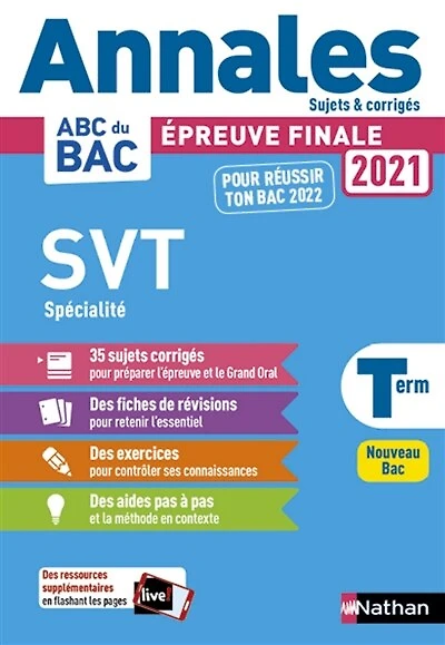 SVT spécialité terminale : épreuve finale 2021 : nouveau bac: épreuve finale 2021