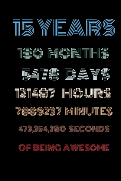15 years of being awesome: Vintage Birthday gift for 15 years old / 15th birthday gifts for kids, men and women