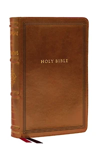 NKJV Large Print Reference Bible, Black Leathersoft, Red Letter, Comfort (Sovereign Collection): Holy New King James Version