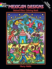 Mexican Designs Stained Glass Coloring Book
