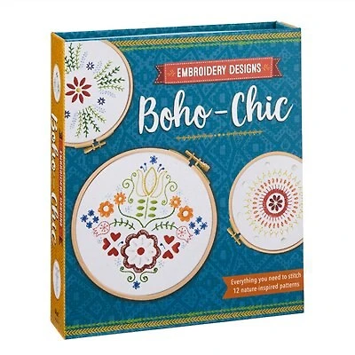 EMBROIDERY DESIGNS BOHOCHIC: Everything You Need To Stitch 12 Nature-inspired Patterns