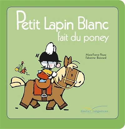 Petit Lapin Blanc Fait Du Poney
