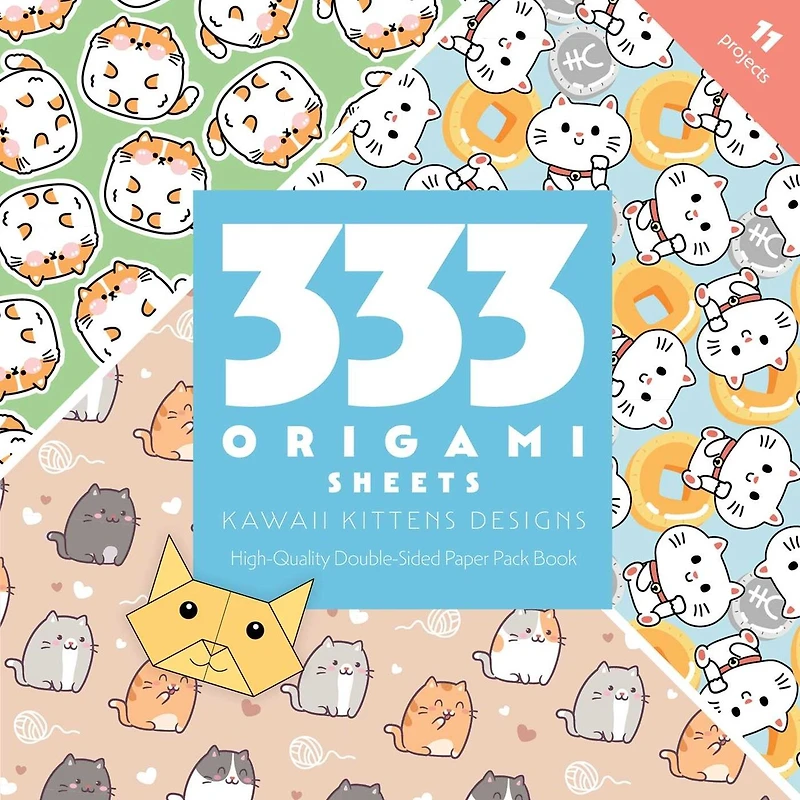333 Origami Sheets Kawaii Kittens Designs: High-Quality Double-Sided Paper Pack Book