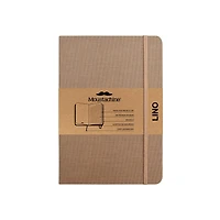 Moustachine Classic Linen Medium Dark Tan Ruled Hardcover
