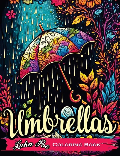 Umbrellas: A Fun and Relaxing Coloring Book for All Ages