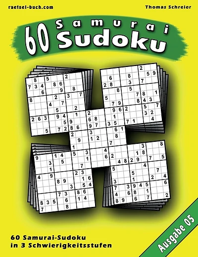 60 Samurai-Sudoku, Ausgabe 05: 60 gemischte Samurai-Sudoku, Ausgabe 05