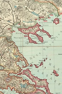 1889 Map Of Southeast Europe - A Poetose Notebook / Journal / Diary (50 Pages/25 Sheets): A Poetose Notebook / Journal / Diary (50 Pages/25 Sheets)