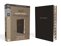 Niv, Reference Bible, Giant Print, Leather-look, Burgundy, Red Letter, Thumb Indexed, Comfort Print
