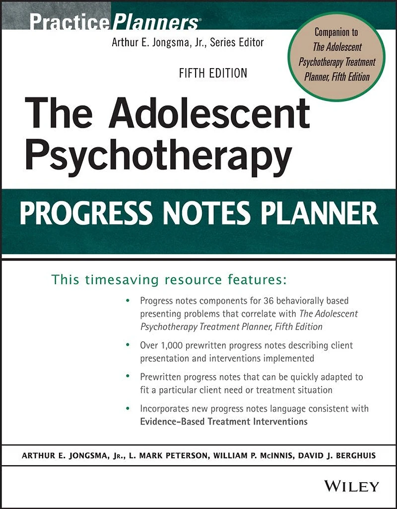 The Adolescent Psychotherapy Progress Notes Planner