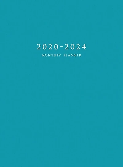 2020-2024 Monthly Planner: Large Five Year Planner With Blue Cover (hardcover)